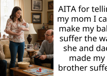AITA for telling my mom I can’t make my baby suffer the way she and dad made my brother suffer?
