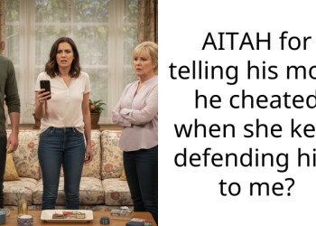 AITAH for telling his mom he cheated when she kept defending him to me?