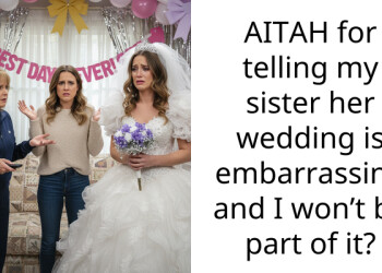 AITAH for telling my sister her wedding is embarra*sing and I won’t be part of it?