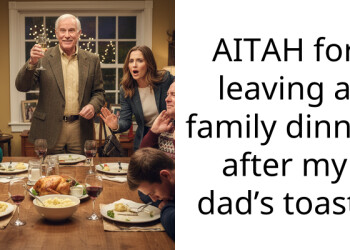 AITAH for leaving a family dinner after my dad’s toast?