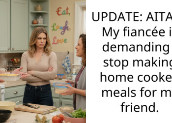 UPDATE: AITAH? My fiancée is demanding I stop making home cooked meals for my friend.