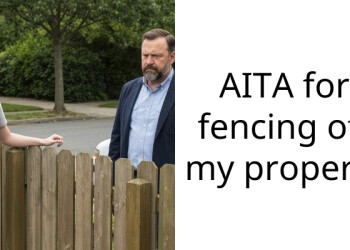 AITA for fencing off my property