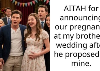 AITAH for announcing our pregnancy at my brother’s wedding after he proposed at mine.