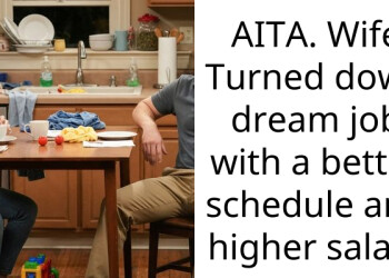 AITA. Wife Turned down dream job with a better schedule and higher salary