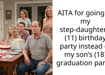 Man Skips 18-YO Son’s Graduation Party To Attend Step-Daughter’s 11th Birthday Party, And Wonders If He’s In The Wrong