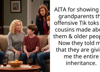 AITA for showing my grandparents the offensive Tik toks my cousins made about them & older people? Now they told me that they are giving me the entire inheritance.