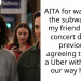 AITA for walking to the subway with my friend after a concert despite previously agreeing to share a Uber with her on our way home?