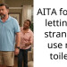 AITA for not letting a stranger use my toilet?