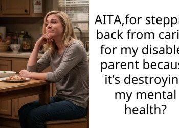 AITA,for stepping back from caring for my disabled parent because it’s destroying my mental health?