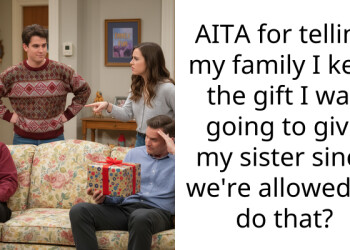 AITA for telling my family I kept the gift I was going to give my sister since we’re allowed to do that?