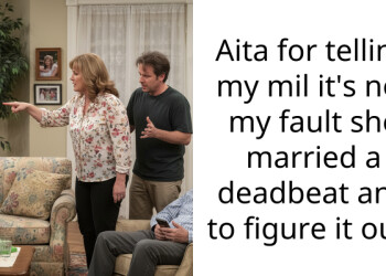 Aita for telling my mil it’s not my fault she married a deadbeat and to figure it out?