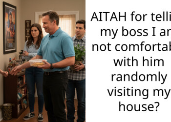 AITAH for telling my boss I am not comfortable with him randomly visiting my house?