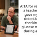 AITA for reporting a teacher who gave my son detention for checking his glucose monitor during a test?