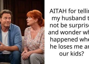 AITAH for telling my husband to not be surprised and wonder what happened when he loses me and our kids?