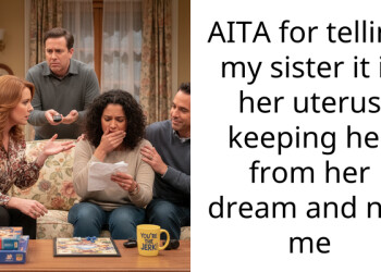 AITA for telling my sister it is her uterus keeping her from her dream and not me