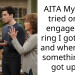 AITA My mom tried on the engagement ring I got my gf and when I said something she got upset.