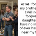 AITAH for telling my brother in law I will never forgive his daughter and I have no intention of ever having her near my family?