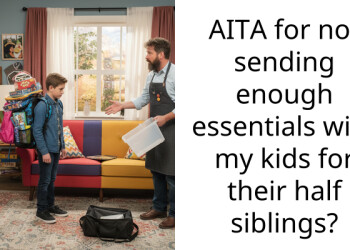 AITA for not sending enough essentials with my kids for their half siblings?