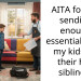 AITA for not sending enough essentials with my kids for their half siblings?