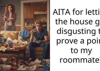 AITA for letting the house get disgusting to prove a point to my roommate?