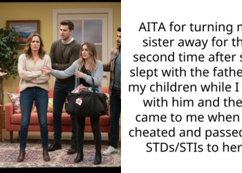 AITA for turning my sister away for the second time after she slept with the father of my children while I was with him and then came to me when he cheated and pa*sed on STDs/STIs to her?