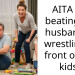 AITA for beating my husband at wrestling in front of our kids?