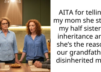 AITA for telling my mom she stole my half sister’s inheritance and she’s the reason our grandfather disinherited me?
