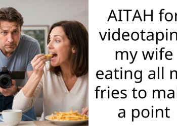 AITAH for videotaping my wife eating all my fries to make a point