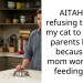 AITAH for refusing to bring my cat to my bf’s parents house because his mom won’t stop feeding her?