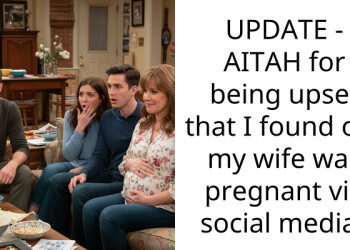 UPDATE – AITAH for being upset that I found out my wife was pregnant via social media?