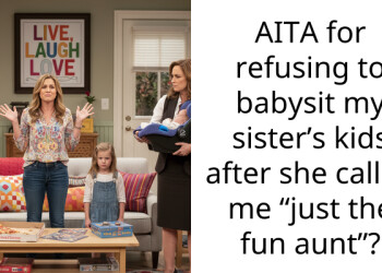 AITA for refusing to babysit my sister’s kids after she called me “just the fun aunt”?
