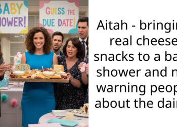 Aitah – bringing real cheese snacks to a baby shower and not warning people about the dairy?