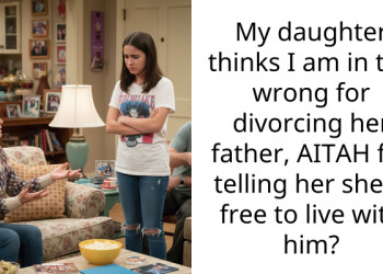 My daughter thinks I am in the wrong for divorcing her father, AITAH for telling her she is free to live with him?