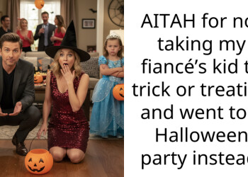AITAH for not taking my fiancé’s kid to trick or treating and went to a Halloween party instead