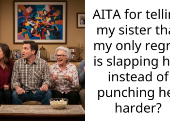 AITA for telling my sister that my only regret is slapping her instead of punching her harder?