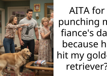AITA for punching my fiance’s dad because he hit my golden retriever?