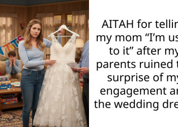 AITAH for telling my mom “I’m used to it” after my parents ruined the surprise of my engagement and the wedding dress?