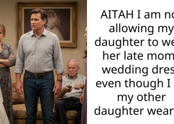 AITAH I am not allowing my daughter to wear her late moms wedding dress even though I let my other daughter wear it?