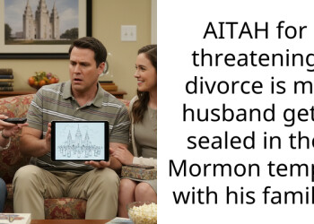 AITAH for threatening divorce is my husband gets sealed in the Mormon temple with his family?
