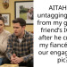 AITAH for untagging myself from my guy best friend’s IG post after he cropped my fiancé out of our engagement pic?