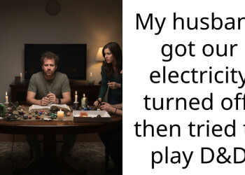 My husband got our electricity turned off, then tried to play D&D