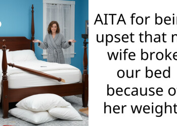 AITA for being upset that my wife broke our bed because of her weight?