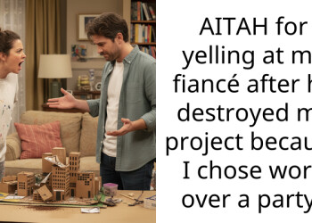 AITAH for yelling at my fiancé after he destroyed my project because I chose work over a party?