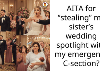 AITA for “stealing” my sister’s wedding spotlight with my emergency C-section?