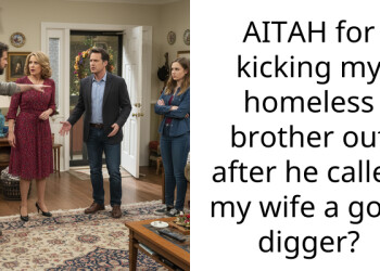 AITAH for kicking my homeless brother out after he called my wife a gold digger?
