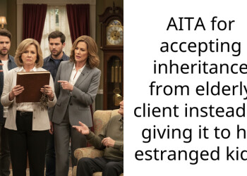 AITA for accepting inheritance from elderly client instead of giving it to his estranged kids?