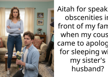 Aitah for speaking obscenities in front of my family when my cousin came to apologize for sleeping with my sister’s husband?