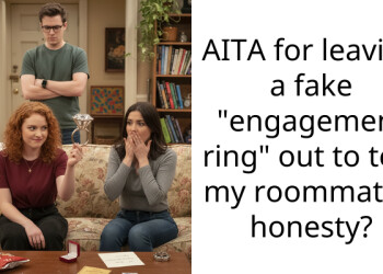 AITA for leaving a fake “engagement ring” out to test my roommate’s honesty?