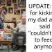 UPDATE: AITAH for kicking out my dad after he said he “couldn’t afford to feed me anymore”?