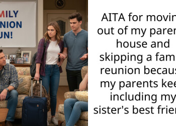 AITA for moving out of my parents house and skipping a family reunion because my parents keep including my sister’s best friend?